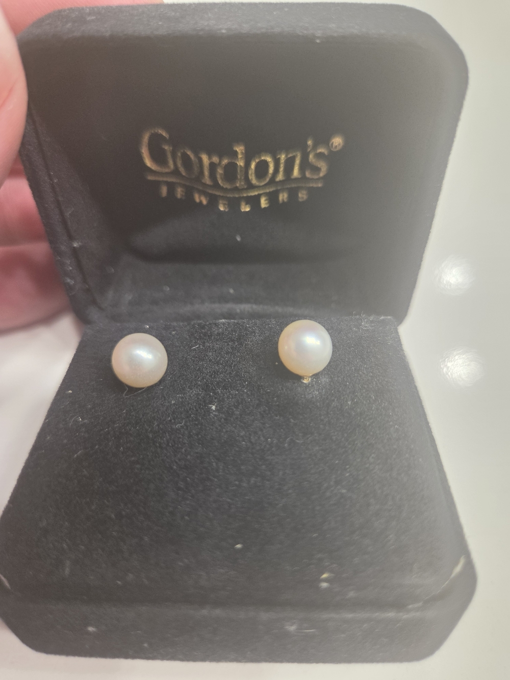 White Pearl Stud Earrings - Timeless Women's Jewelry